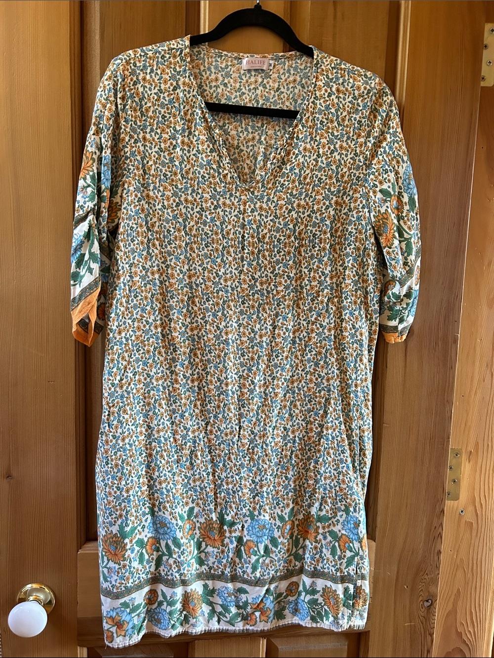Hatley Green and Orange Floral Border Tunic